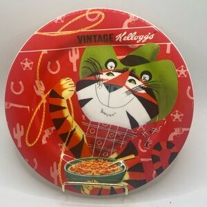 Vintage Kellogg's 2007 Tony the Tiger Cowboy 8" Ceramic Plate Frosted Flakes